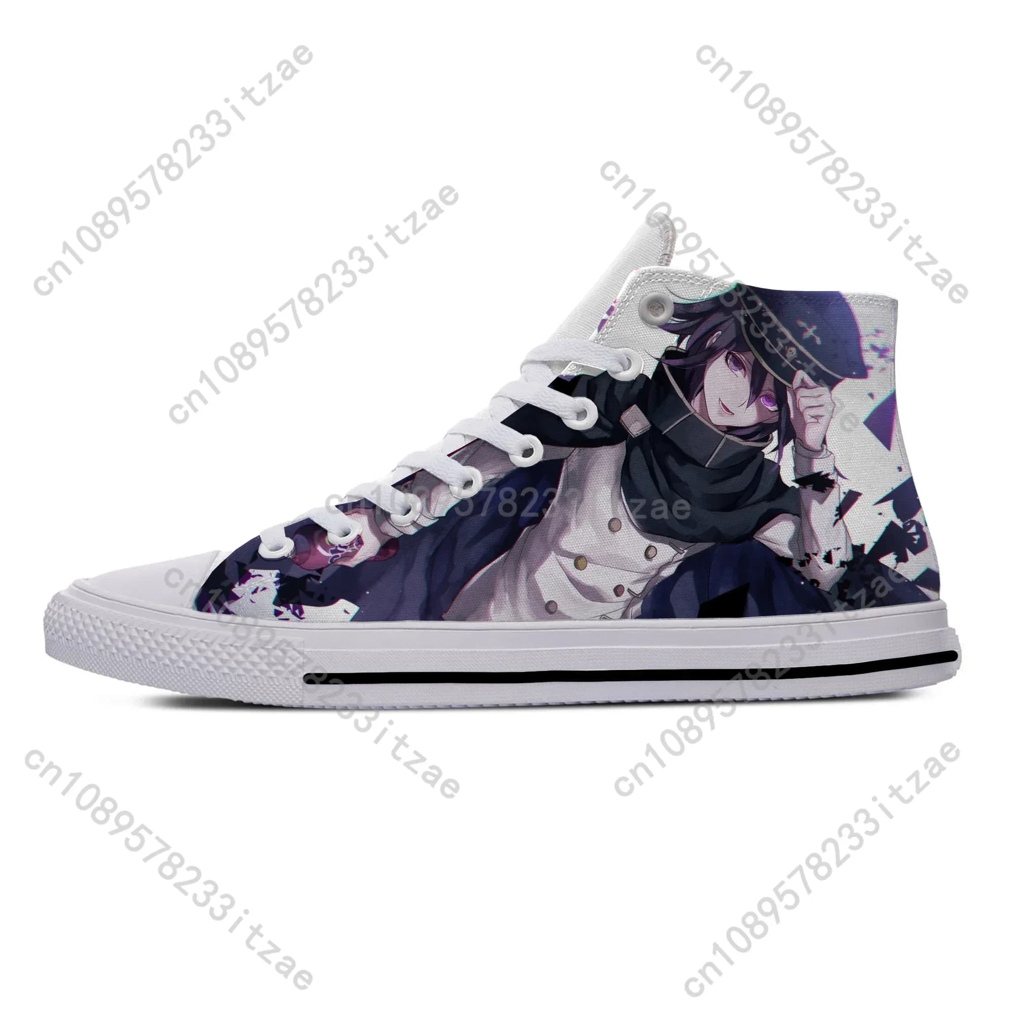 Hot Cool Summer Anime Cartoon Kokichi Ouma Danganronpa Scarpe casual High Top Uomo Donna Sneakers classiche Ultime scarpe da tavolo