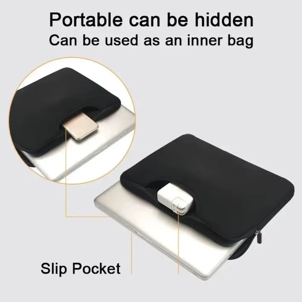 Borse per laptop portatili semplici con manico Custodia per laptop ultra sottile impermeabile Borsa da donna leggera con doppia cerniera per notebook
