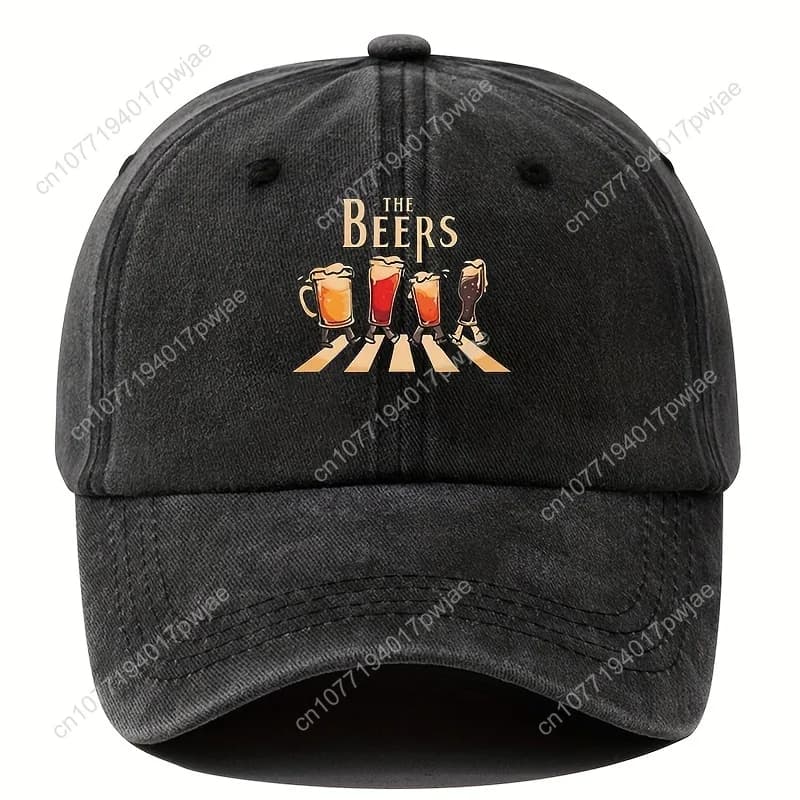 Cappello da Pesca da Uomo con Visiera Curva, Cappello da Baseball Casual con Stampa alla Moda, Berretto da Baseball Vintage Morbido Regolabile, Stile Hip Hop