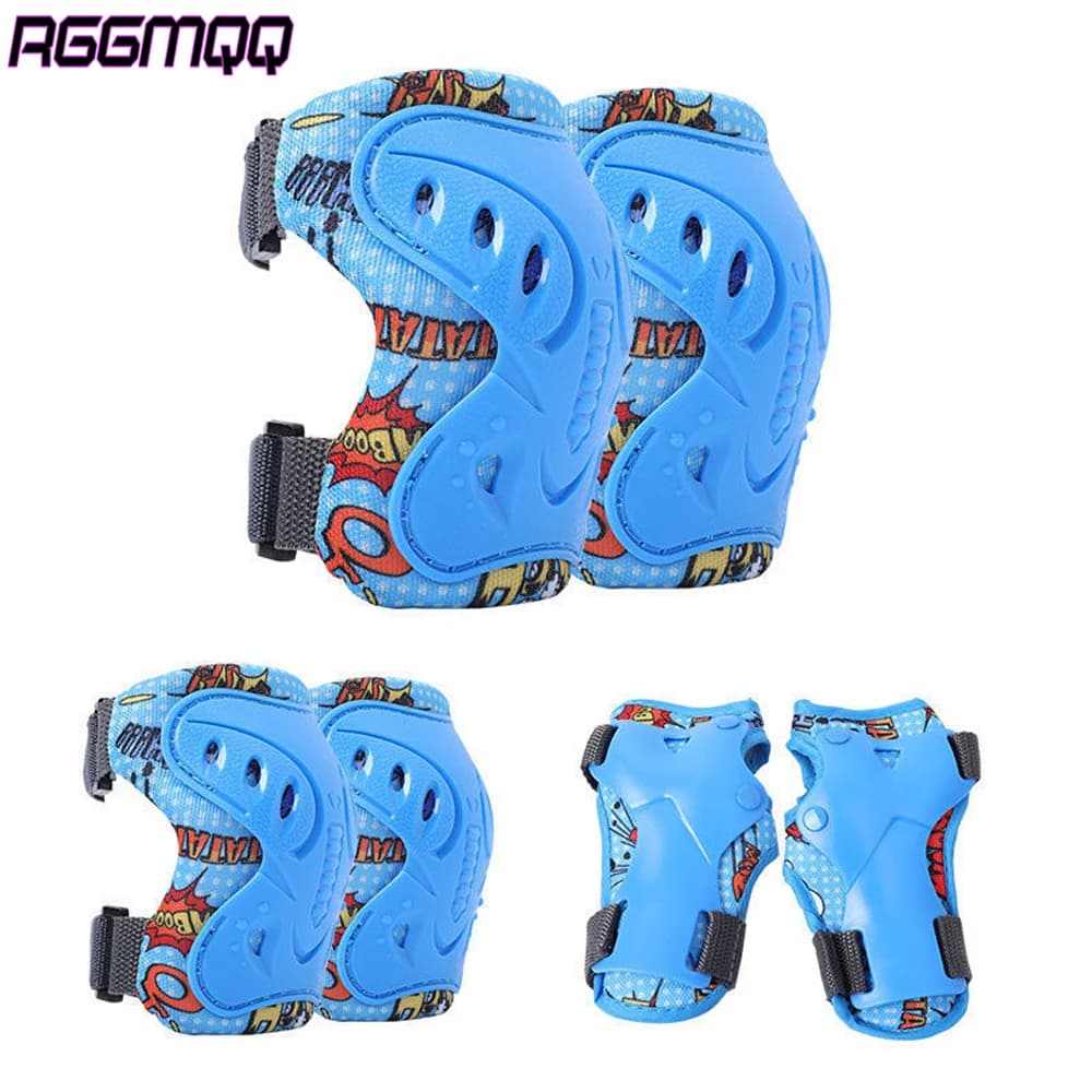 Set di Protezioni per Bambini - Ginocchiere, Gomitiere e Protezioni per Polsi per Età 3-12 Anni | Cuscinetti di Sicurezza Regolabili per Skateboard e Ciclismo