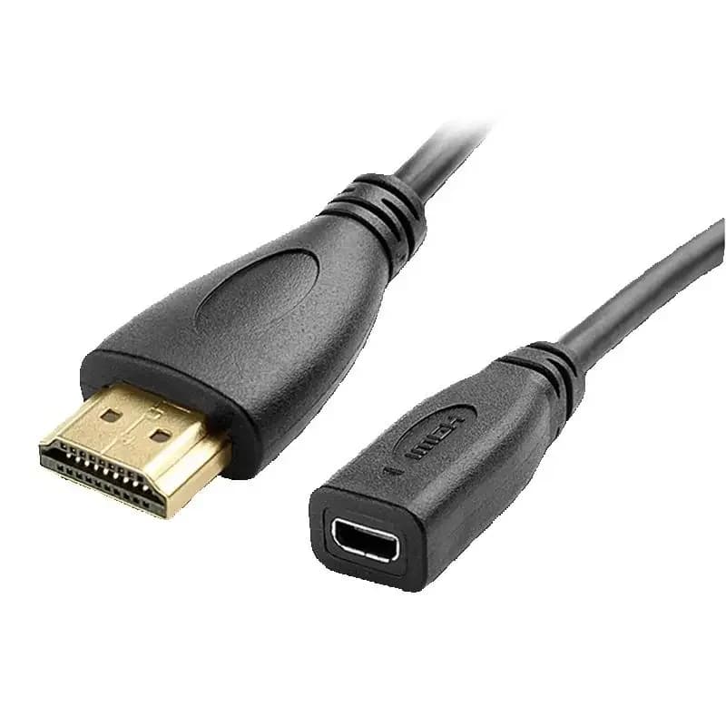Presa compatibile Micro Mini HDMI da 15 cm femmina a maschio compatibile HDMI Cavo 4K Hdmi maschio