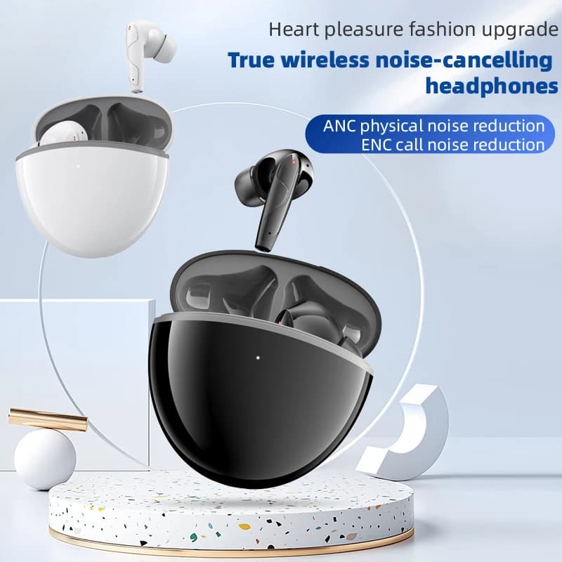 Bluetooth oval earphones AIR2 with hybrid - Ultralight gym earphones with 24-hour playback, sports headphones and non stop sound 4 hours