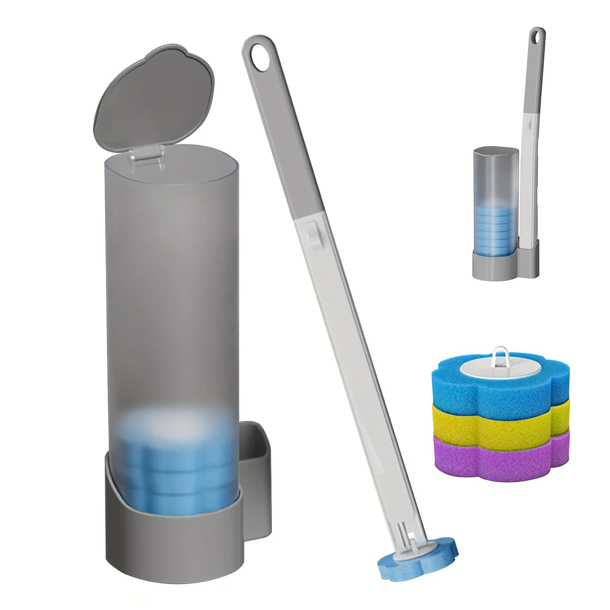 Disposable Toilet Brush Heads Set - Efficient No-Dead-Corner Toilet Bowl Cleaning