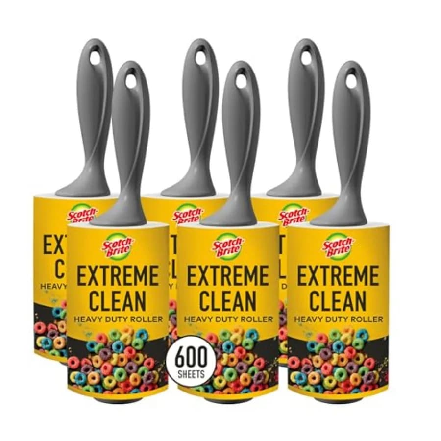 Extreme Clean Lint Rollers 6 Rollers 100 Sheets Per Roller 600 Sheets Total Reusable Lint Roller Works Great on Pet Hair