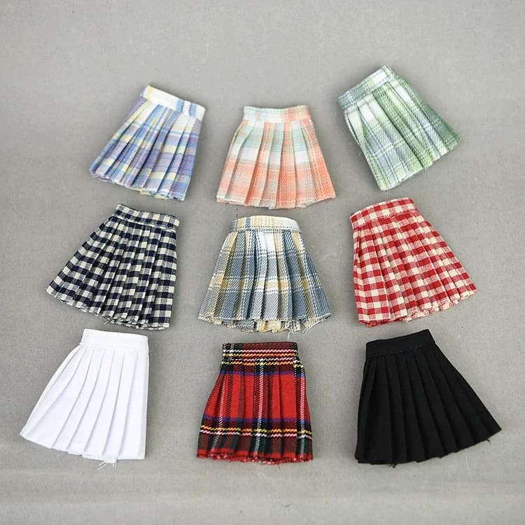 vestito da bambola e camicia / gonna a griglia / Abbigliamento autunnale per 30 cm BJD Xinyi BB Blythe FR ST Vestiti per bambole Natale