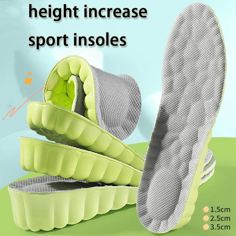 supporto per l'arco plantari per aumentare l'altezza soletta sportiva traspirante ammortizzante cuscinetti per scarpe morbidi e confortevoli 1 paio