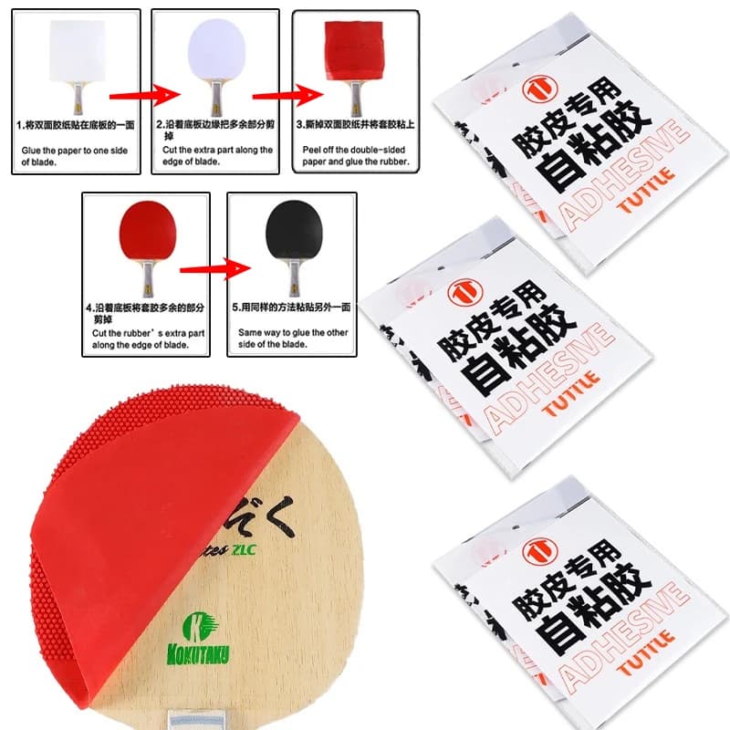 TUTTLE self-adhesive ping pong rubber sticker on both sides, no glue required, high viscosity ping pong rubber group