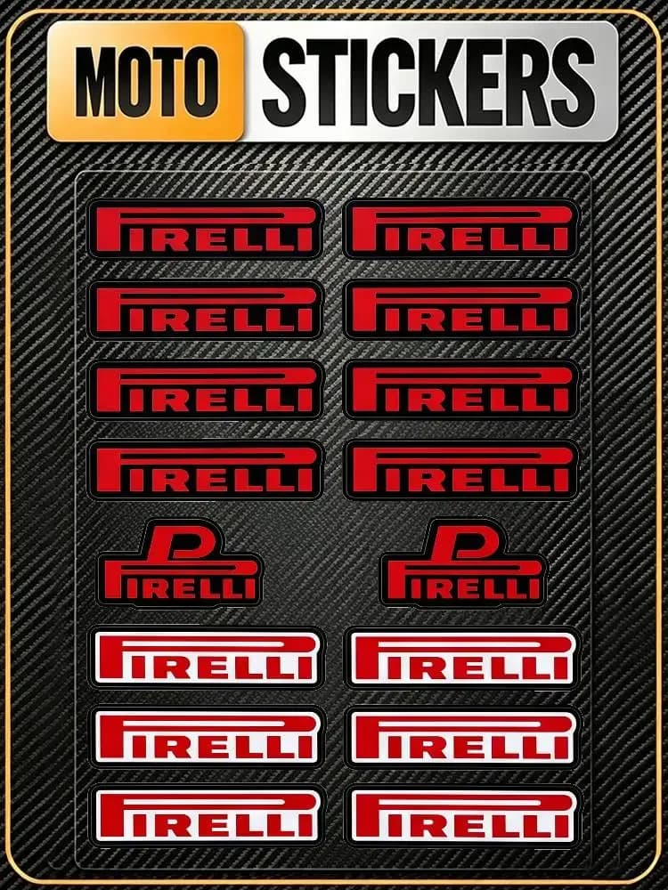 Adesivi Riflettenti Impermeabili Universali PIRELLI Multiuso per Auto, Bici, Casco, Tazza, Frigorifero - Decorazione e Copertura Graffi