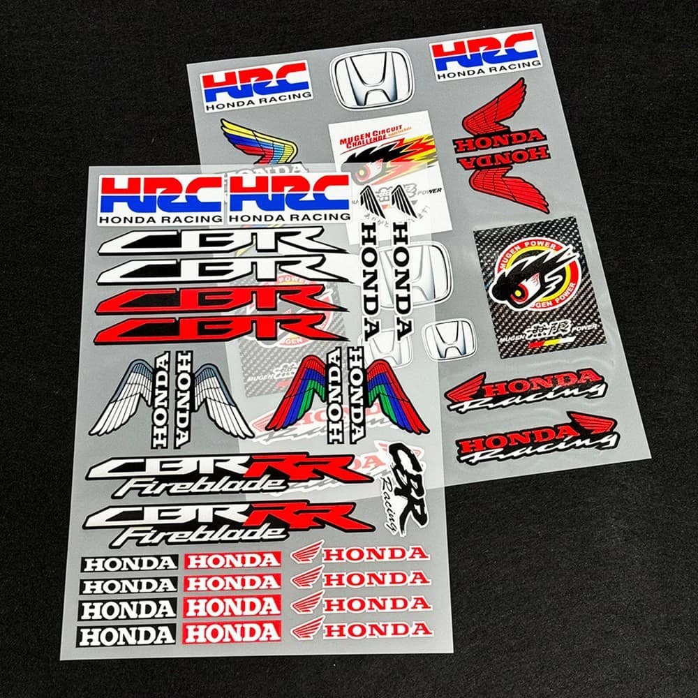 Adesivi per Moto, Accessori di Modifica per Serie HONDA CBR, Decalcomanie Riflettenti per Casco e Serbatoio, Adesivi Decorativi