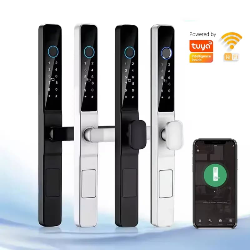 Eseye European Lock IP65 Serratura digitale biometrica impermeabile Smart Lock scorrevole in alluminio per esterni