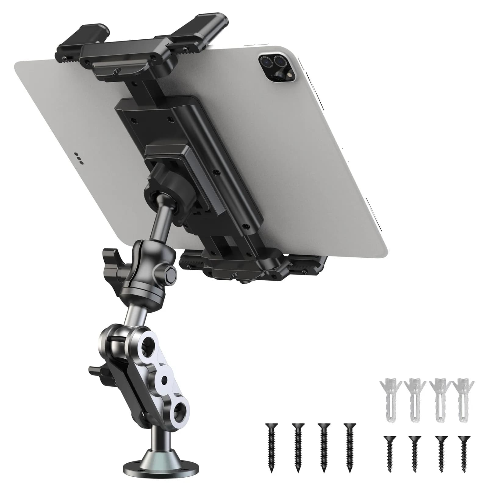 Tablet Mount for Truck Heavy Duty Drill Base Phone Holder for Car Dashboard Wall