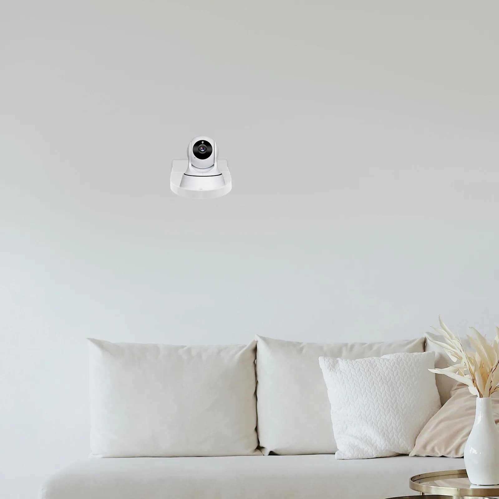 Supporto per montaggio su parete con adesivo, 2 pezzi, per telecamere di sicurezza, monitor, piccoli dispositivi elettronici, versatile