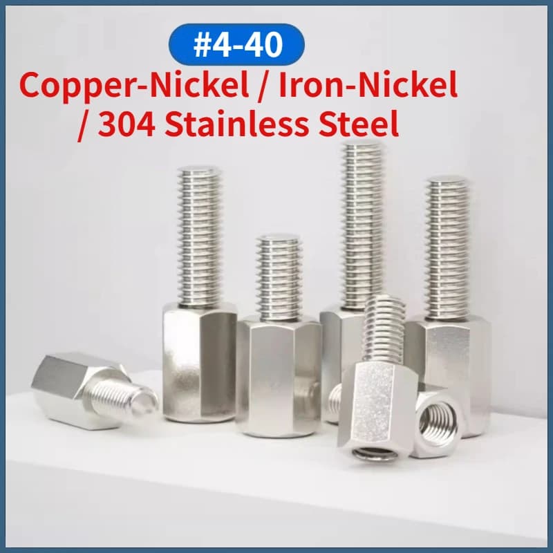 # 4-40 UNC Rame/Fro Nichelato/Acciaio Inossidabile 304 Maschio a Femmina Hex Standoff Board Stud Spaziatura Viti Bullone Colonna Distanziatore