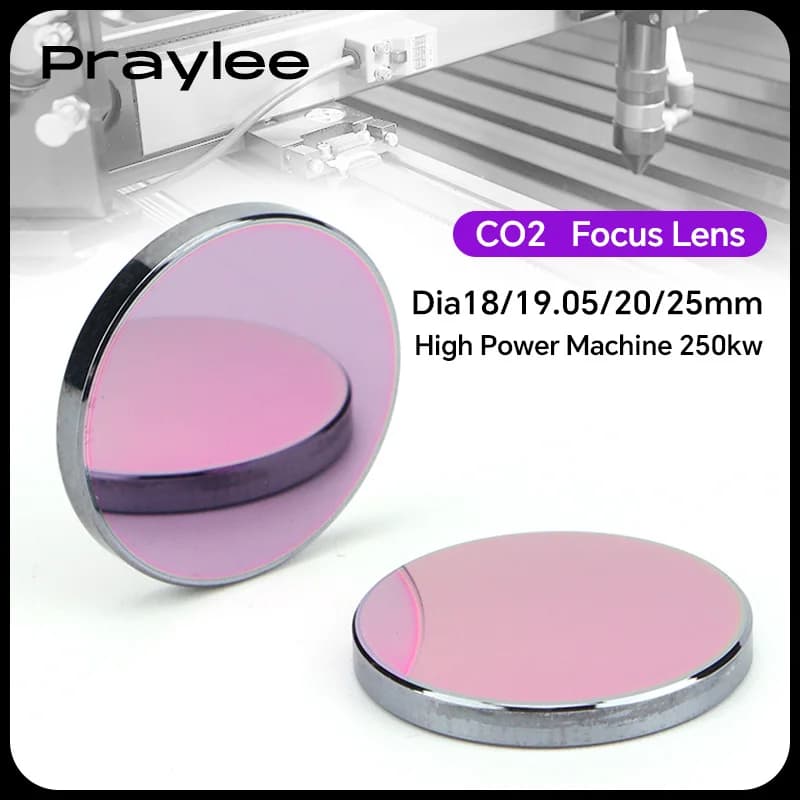 Laser Focus Lens Co2 18mm 19.05mm 20mm 25mm Laser Focus Lens C02 for High Power Laser Engraving Machine 100W 200W