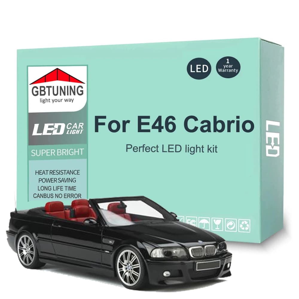 13 pz LED Interni Lampadina Accessori Per BMW Serie 3 E46 Convertible Cabrio 2000-2005 Canbus Auto Cupola Lampada targa
