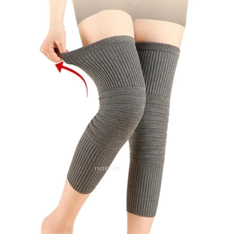 1 paio di ginocchiere Unisex in Cashmere ginocchiere in lana imbottiture per ginocchiere termiche calde invernali per donna uomo sollievo dal dolore