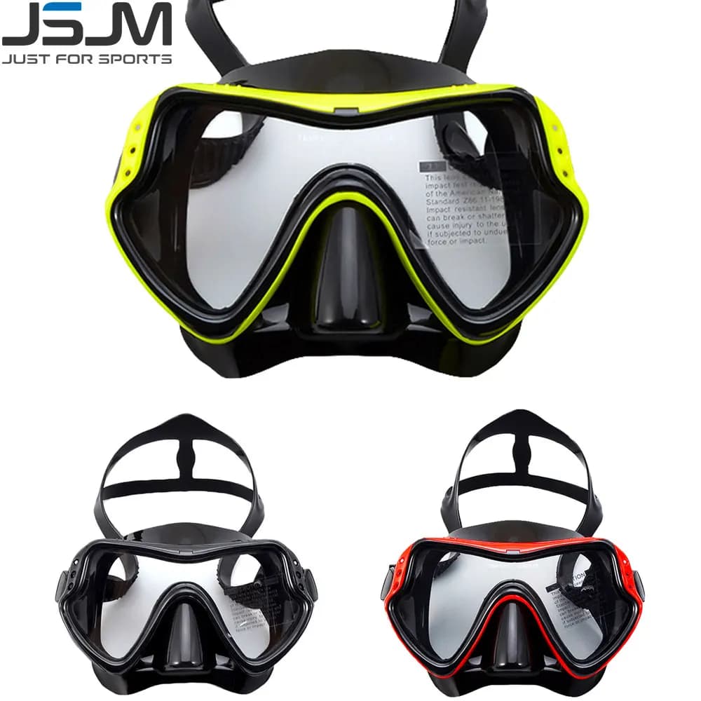 JSJM Snorkeling Professional Scuba Diving Mask Underwater Goggles Panoramic Underwater Mask in Silicone for Adult Swimming Goggles Snorkeling