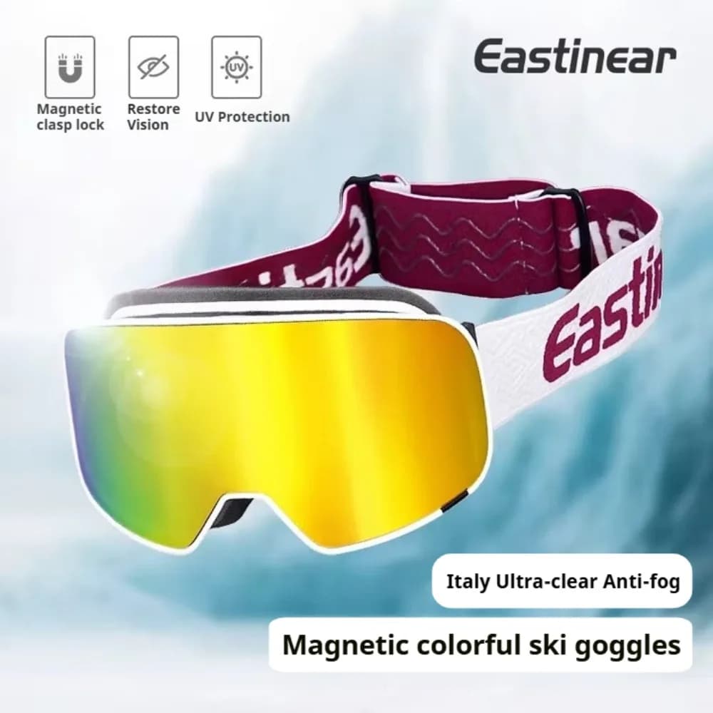 EASTINEAR Occhiali da sci lunetta antiappannamento per esterni Sport invernali sulla neve per occhiali da neve unisex Occhiali da snowboard magnetici UV400