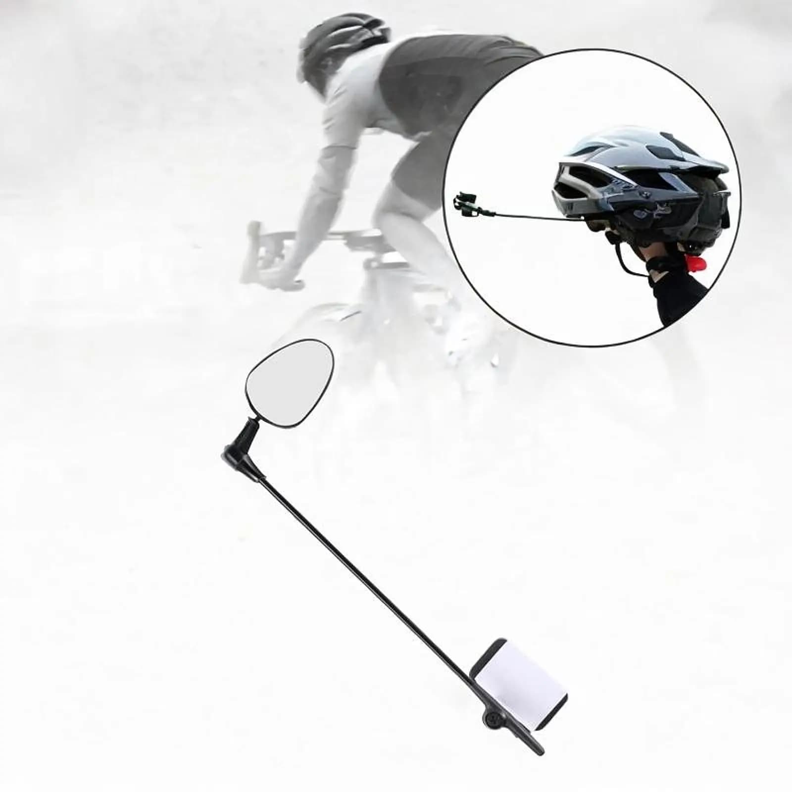 Bicycle helmet retrovisor mirror Safety mirror accessory for cycling lightweight aluminium swivel for commuters