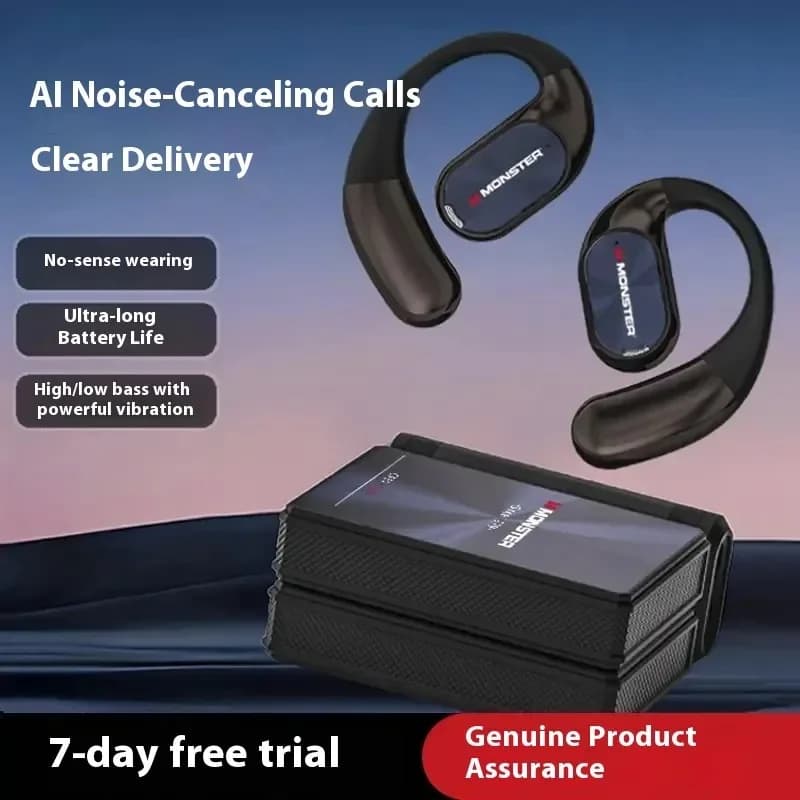 Auricolari Wireless Bluetooth MONSTER AC530 con Cancellazione del Rumore, Driver Dinamico in Bio-Fibra, Pieghevoli, Regalo Musicale