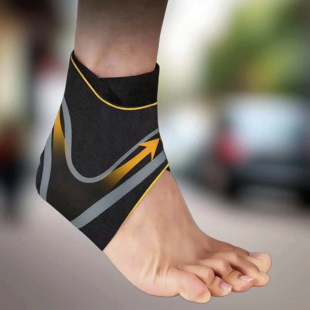 WRELS Manicotto di compressione per tutore per caviglia regolabile Supporto traspirante per sport, corsa, basket, recupero distorsione