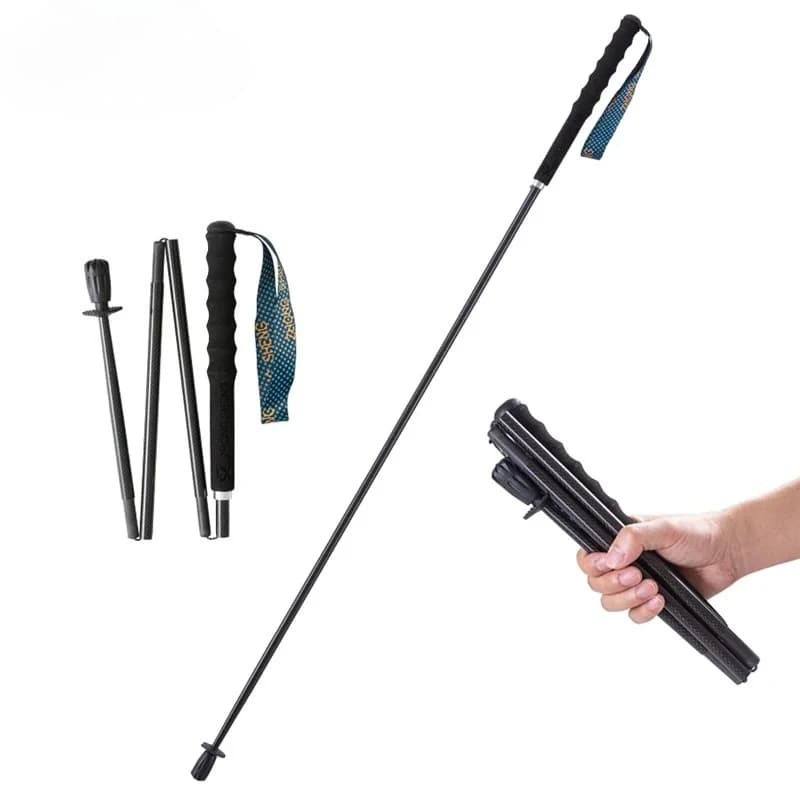 Bastoncini da Trekking Ultra Leggeri 110g, Bastoni Pieghevoli per Escursionismo, Bastoni Portatili in Fibra di Carbonio per Nordic Walking con Sacche