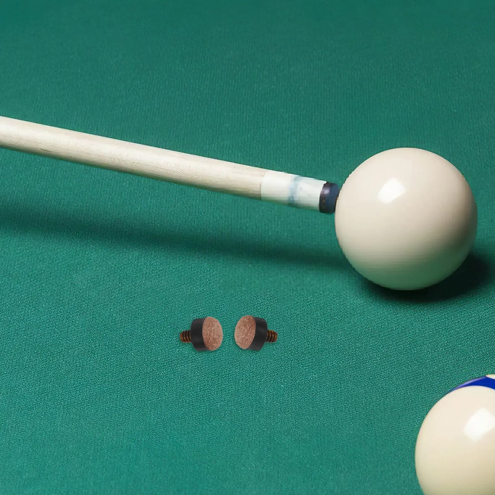11mm Screw On Pool Cue Tips 10 Pack Billiard Snooker Replacement Kit Easy Install Accurate Ball Control