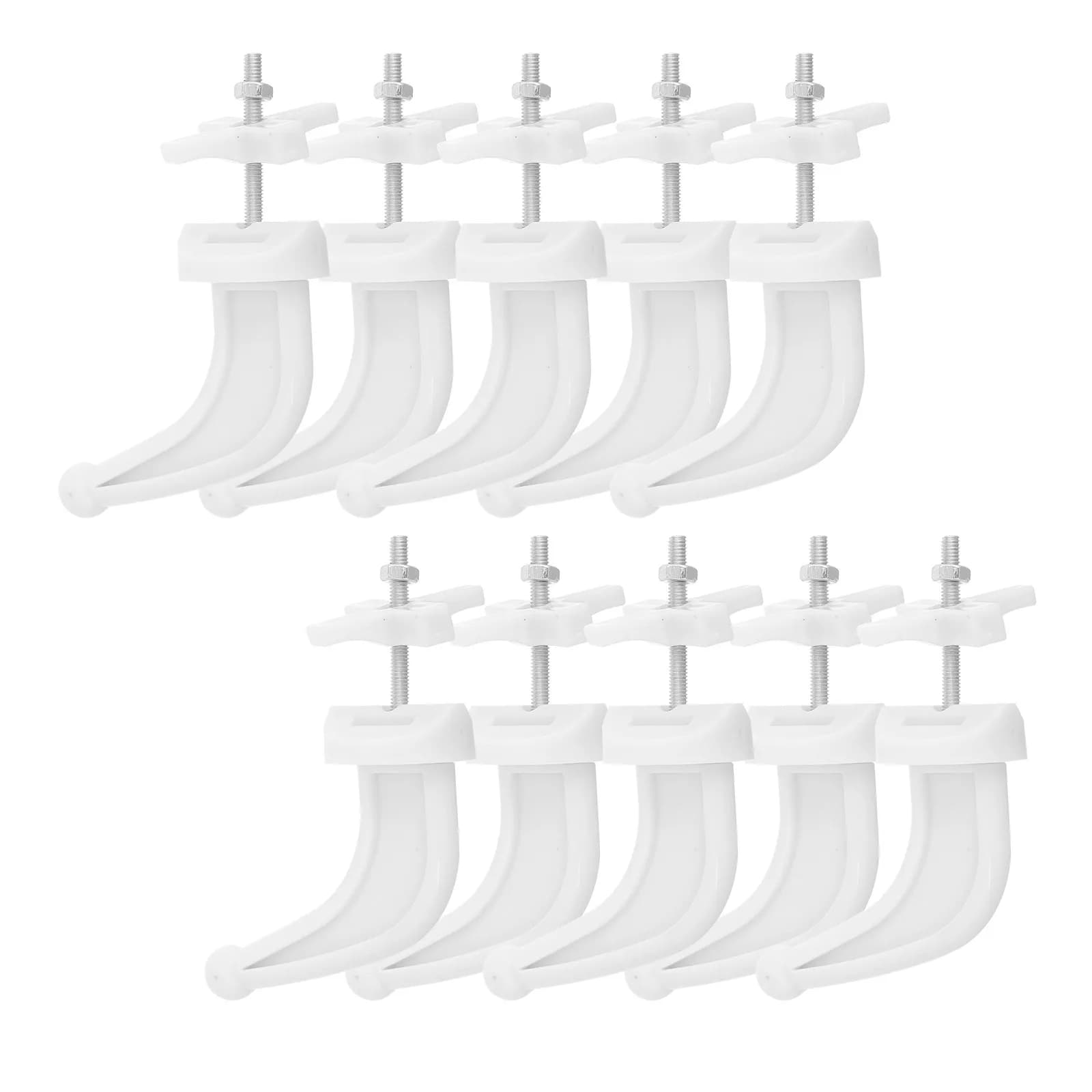10 Parts White Plastic Radiator Hooks, Installation Without Drilling, Towels, Shoes, Bath and Kitchen Hats