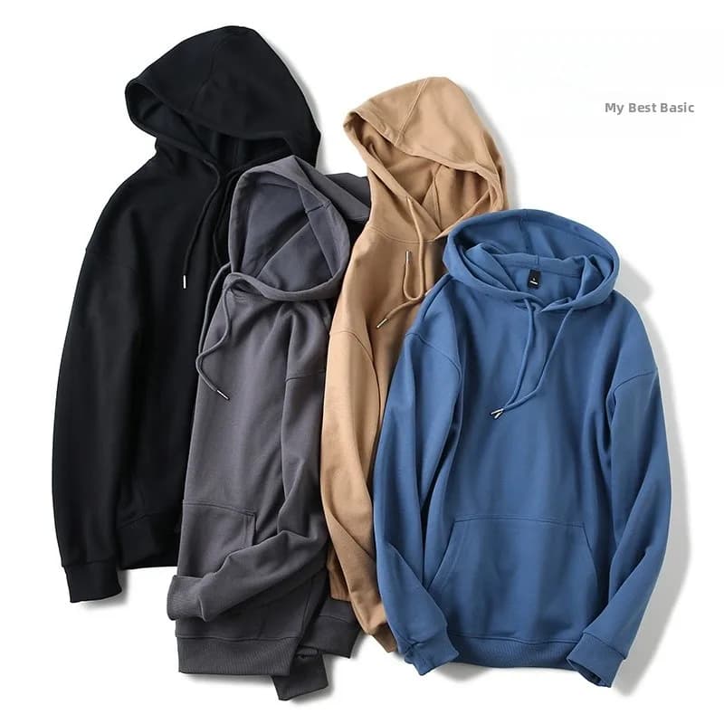 Felpa con Cappuccio in Cotone Pesante Stile Giapponese Unisex Primavera Autunno, Giacca Trendy Colorata e Comoda per Coppie