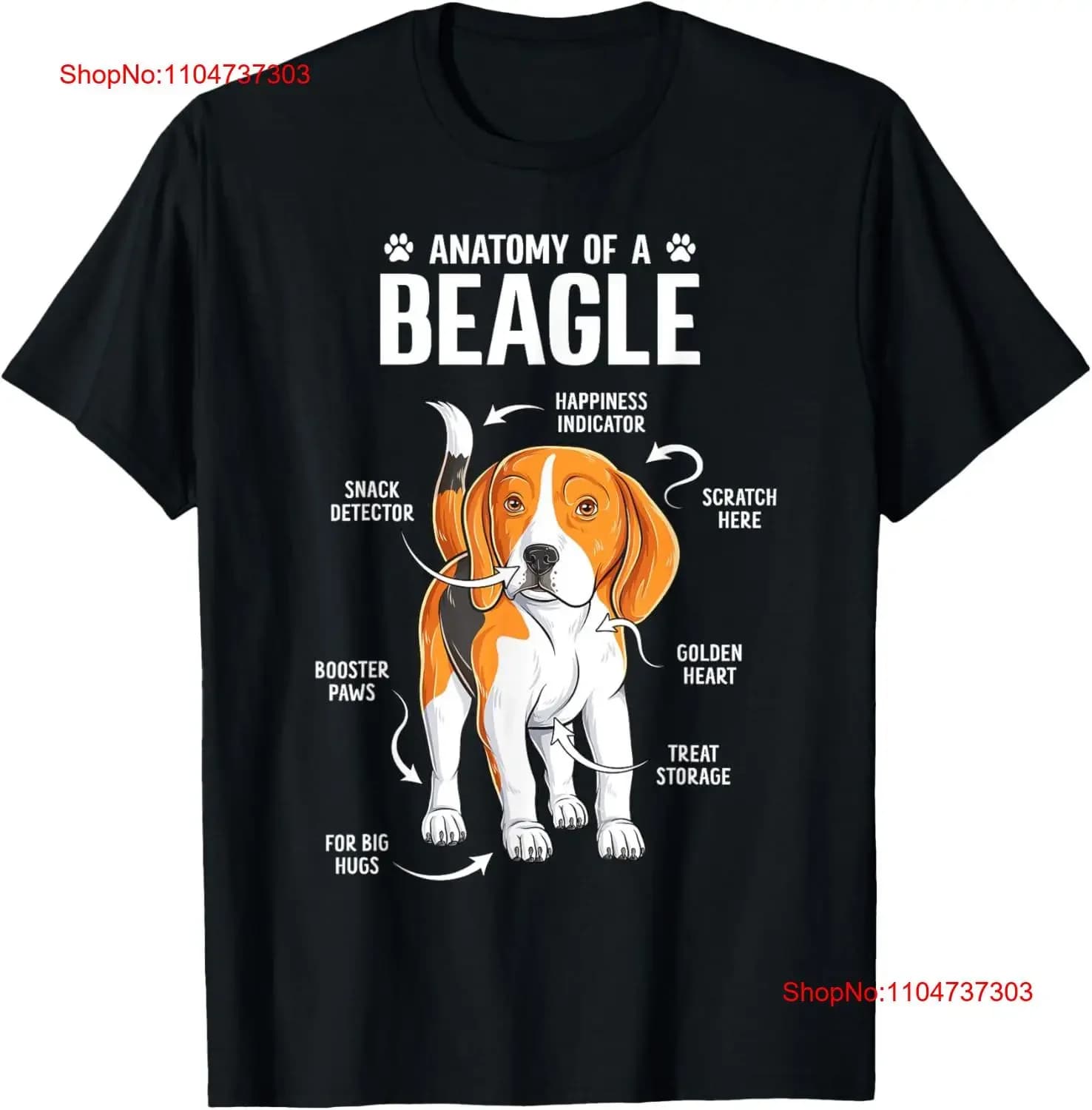 Anatomia di un Beagle Divertente cucciolo di animale domestico Cane Amante carino T Shirt vintage lavato Moda elegante Casual streetwear Unisex Confortevole