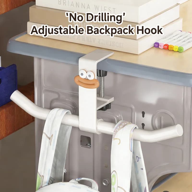 Desk Side Bag Hook Student Classroom Desk Bag Hanger Tool Adjustable Storage Hook Replacement Tools for Office Desk Side