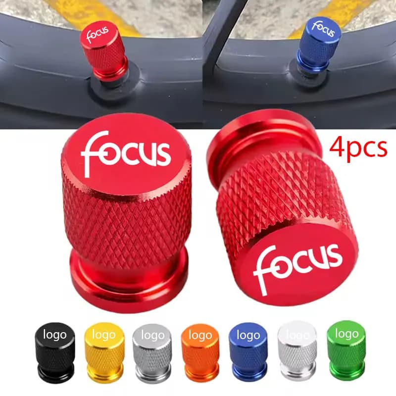Auto Wheel Valve Rubber Roller Coats Airdust Covers Waterproof For Ford Focus Logo MK1 MK2 MK3 MK4 Auto Parts 4 pcs Auto Distinctive