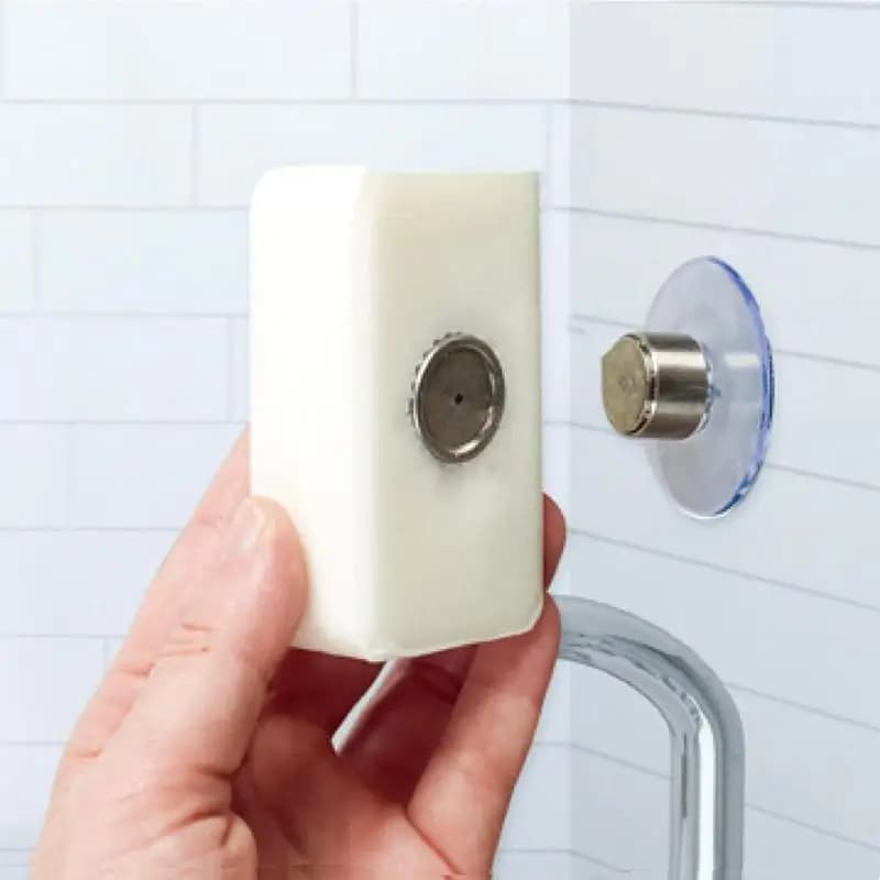 Portasapone a ventosa Portasapone a parete con forte magnete Portasapone sospeso rimovibile per bagno e doccia