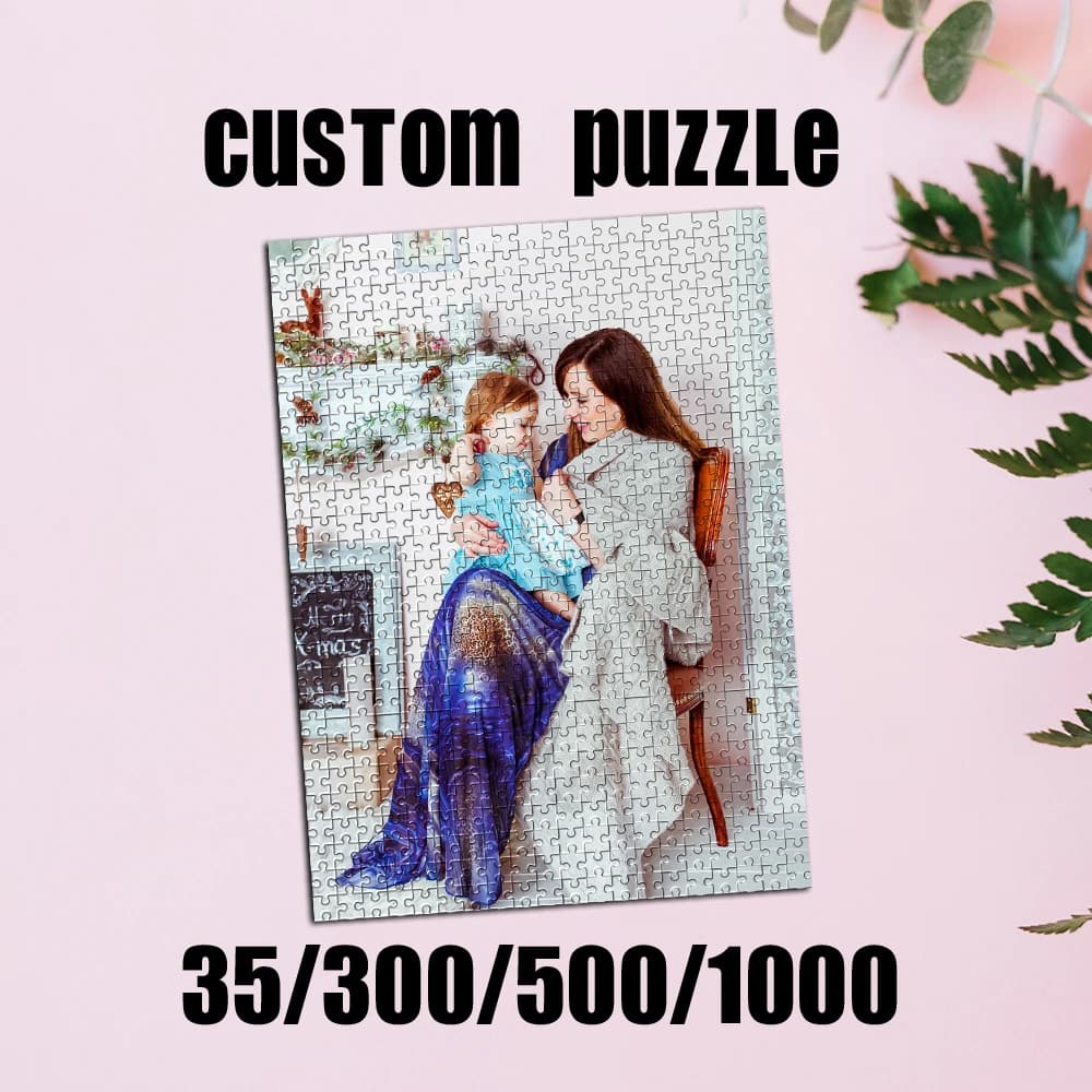 Puzzle personalizzato con foto, puzzle in legno personalizzabile per mamma e figlia