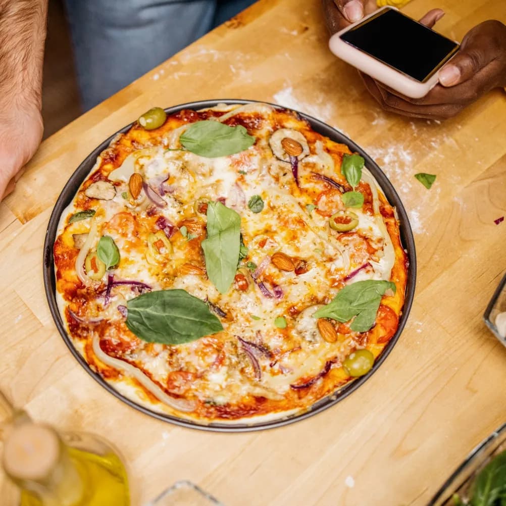 8 Inch Premium Nonstick Oven Baking Pan Pizza Tray Air Fryer Accessory Perfect for Savory Baking Cakes Cookies Roasting