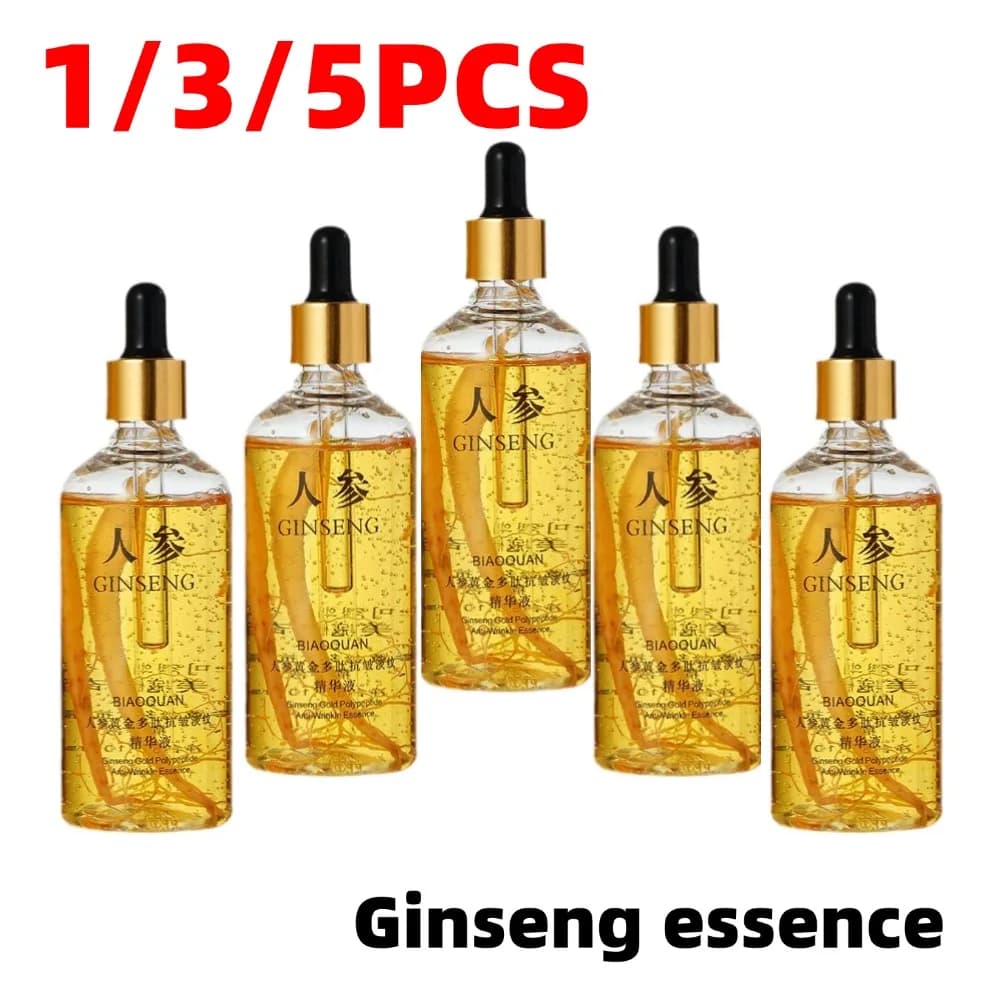 Siero viso al ginseng dorato 100ml Polipeptidico Schiarente Pelle Idratante Siero viso Levigante Prodotti per la cura della pelle Idratazione profonda