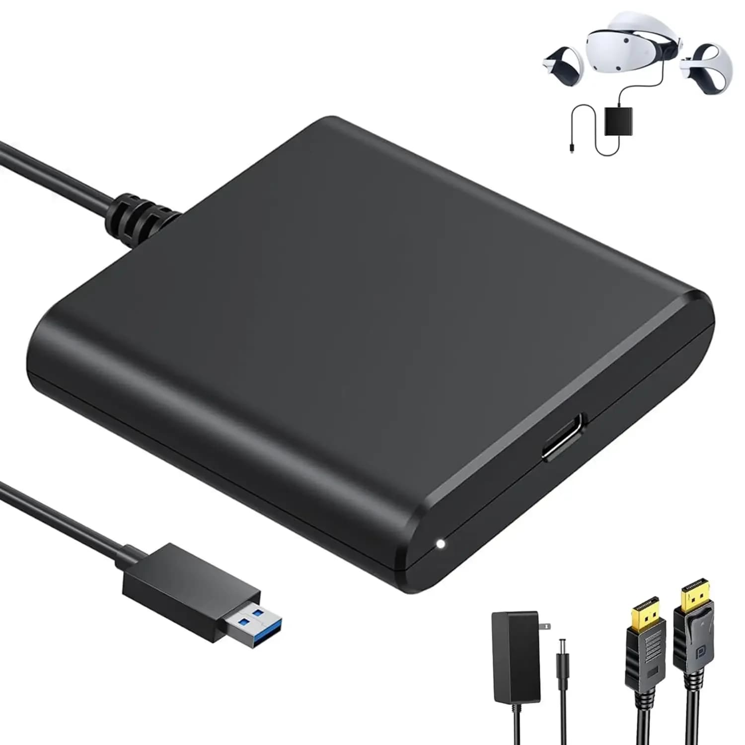 For PS5 VR2 PC Adapter PSVR2 Computer Converter Suitable for Steam VR Gaming Accessories ABS Material