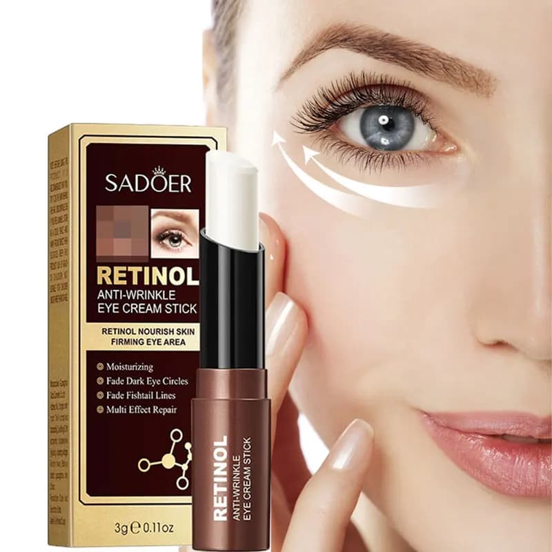 Stick crema contorno occhi al retinolo, rimuove le occhiaie, idrata, rassoda, illumina, prodotti per la cura della pelle degli occhi