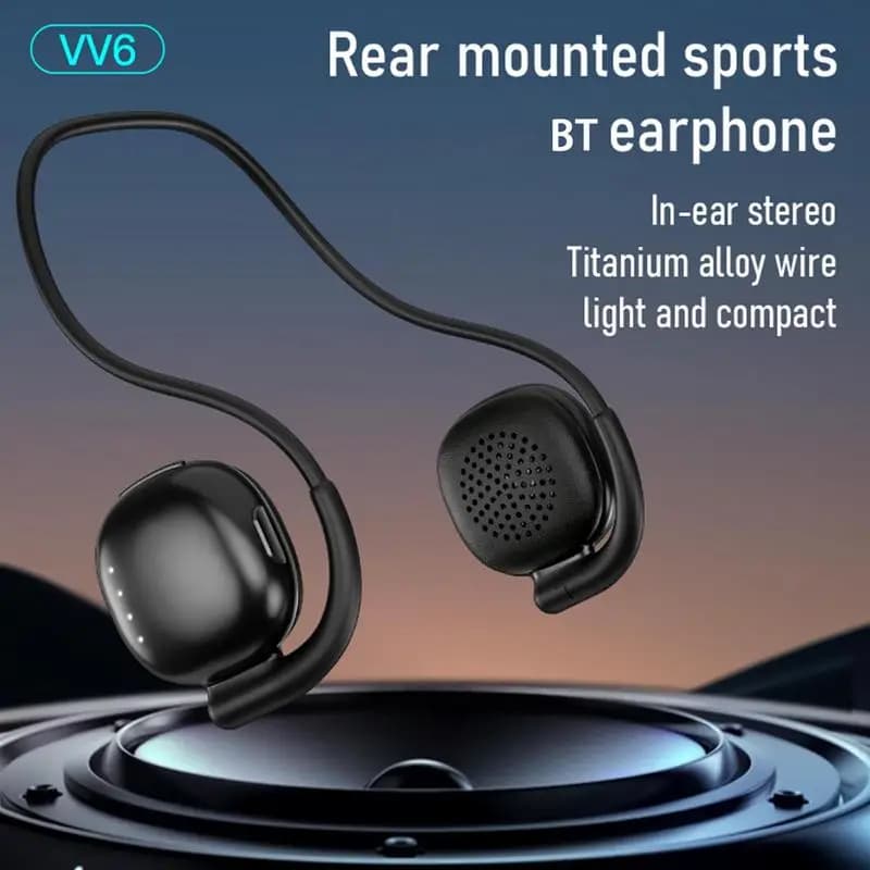 Cuffie VV6 BT auricolari Wireless con microfono auricolare Stereo con riduzione del rumore auricolare per telefono PC