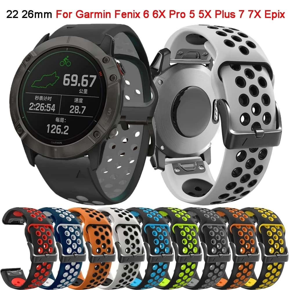 Cinturino Quickfit 26/22mm per Garmin Marq Adventurer atleta Golfer Captain Aviator Gen 2 Fenix 7X Pro 6X braccialetto Smartwatch Band