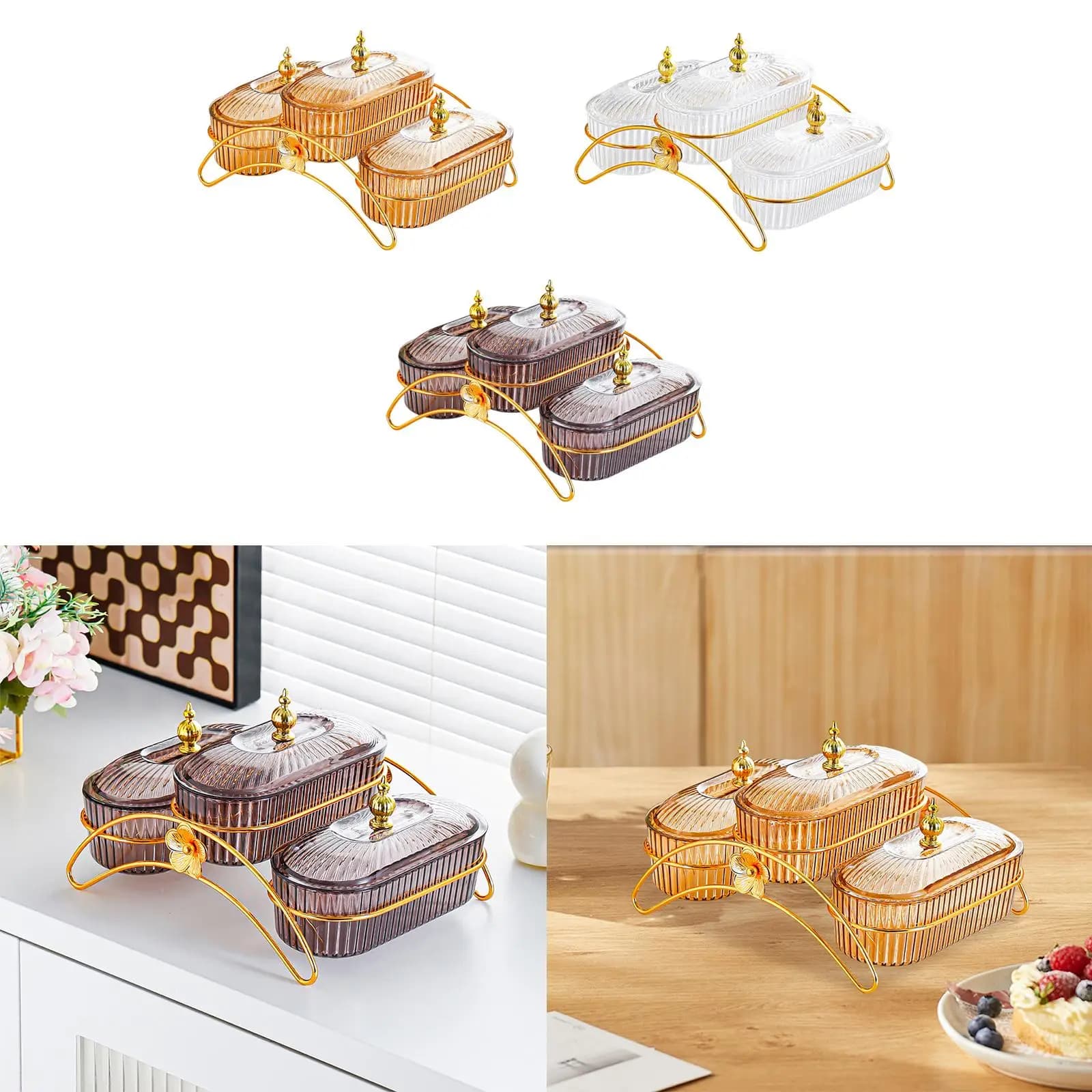 Piatto per insalata di frutta secca con coperchio, vassoio da portata per snack, frutta secca, cupcake