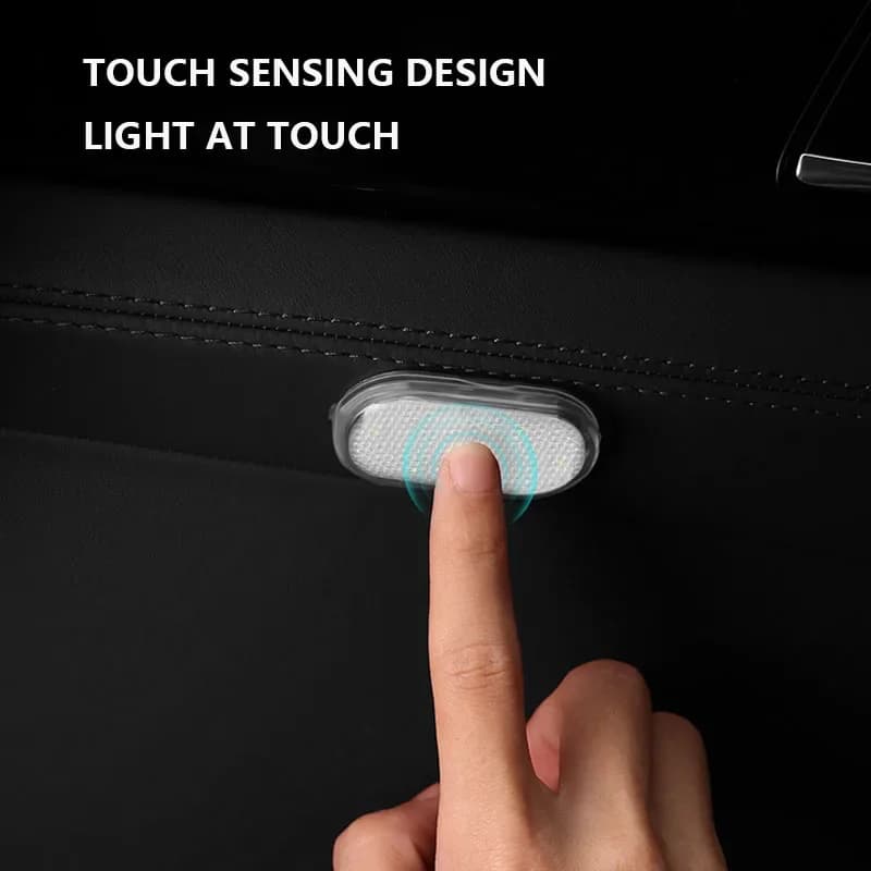 Luci tattili a LED per auto Sensore USB Luce da lettura ricaricabile Luce per porta automatica Lampada da soffitto per tetto Lampada per atmosfera interna per auto