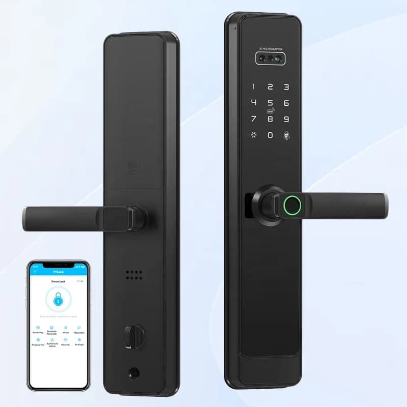 Blocco porta intelligente semiautomatico con riconoscimento facciale, blocco password per impronte digitali