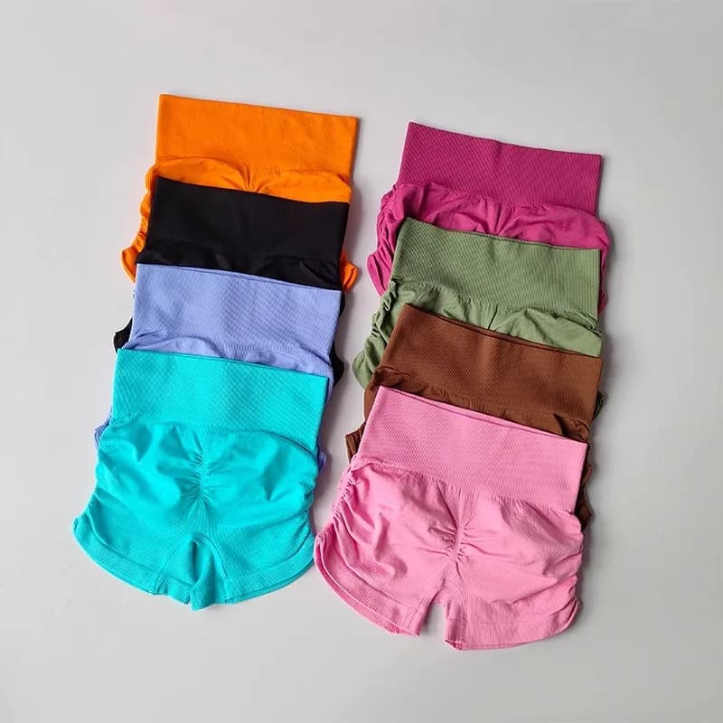 Women's High Waist Butt Lift Yoga Shorts Breathable Push Up Summer Running Cycling Gym Workout Sports Shorts