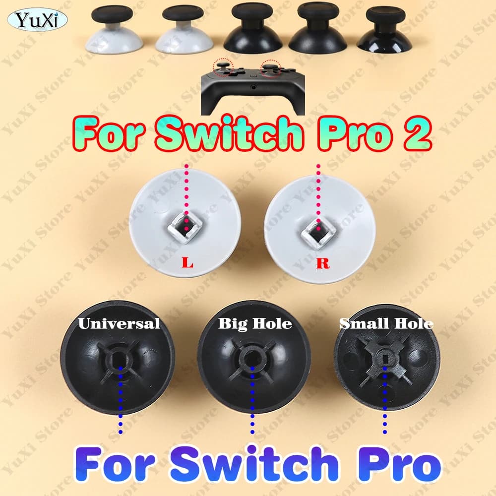 2-50 Pezzi Cappucci per Joystick Analogico per Switch Pro 2, Cappucci a Fungo per NS2 PRO, per Riparazione Controller Gamepad NS Pro