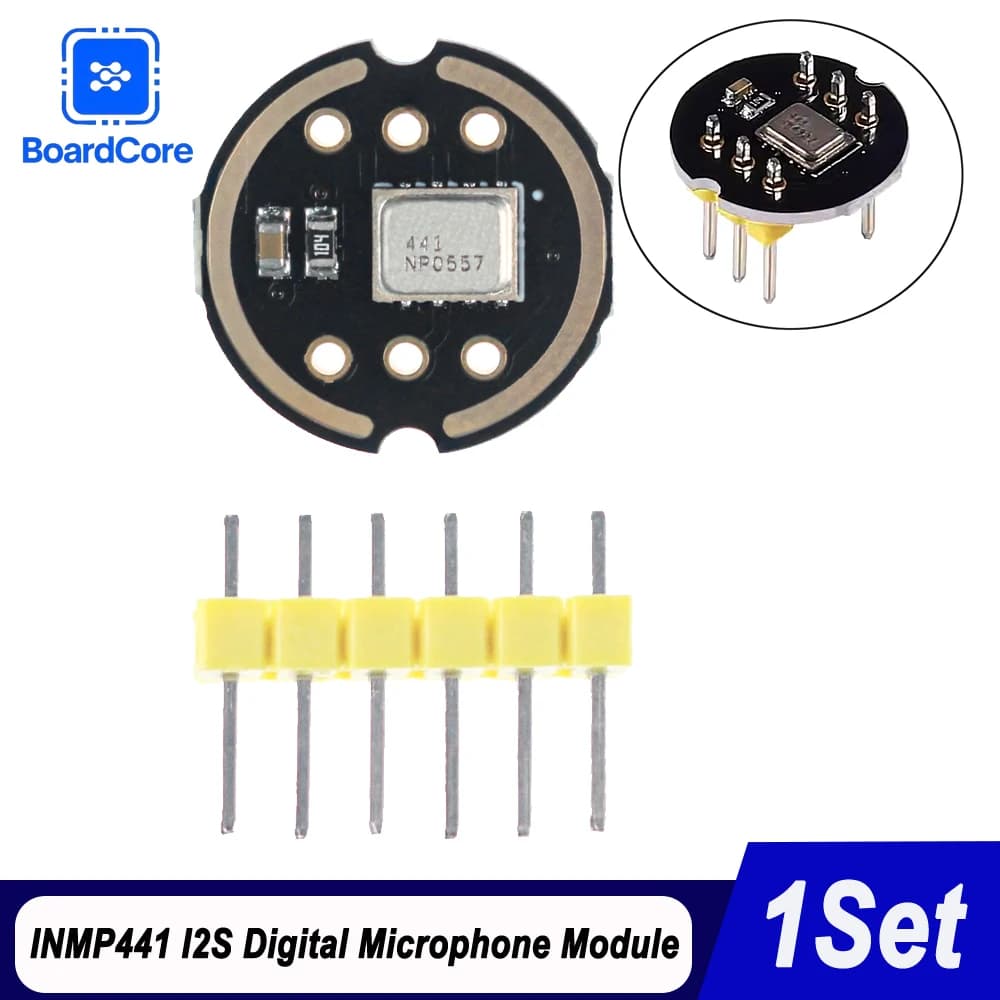 Digital Microphone Module INMP441 High Precision MEMS Omnidirectional Microphone Sensor Module Ultra-small for ESP32 and Arduino