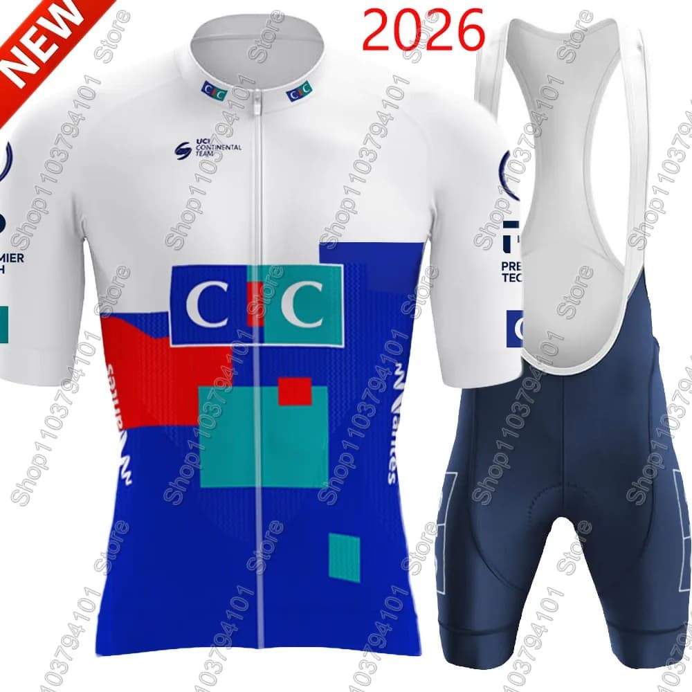 2026 CIC Pro Cycling Academy Cycling Jersey Set Summer Man Bicycle France Clothing Road Bike Shirts Suit Shorts with MTB bicycle straps
