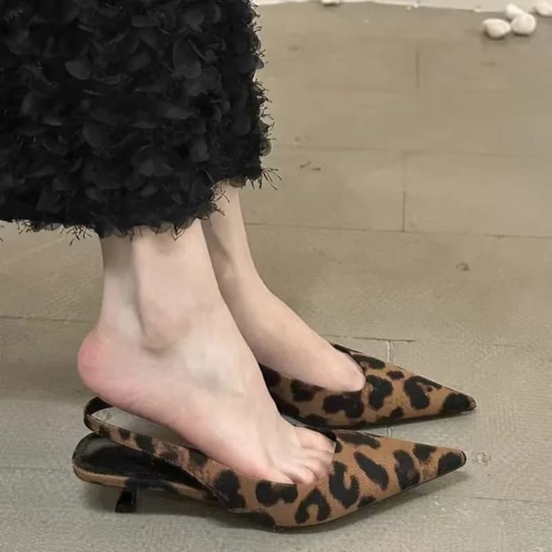 Sandali Donna Slip-on Primavera Estate con Tacco Alto a Punta, Scarpe Eleganti da Festa per Donna