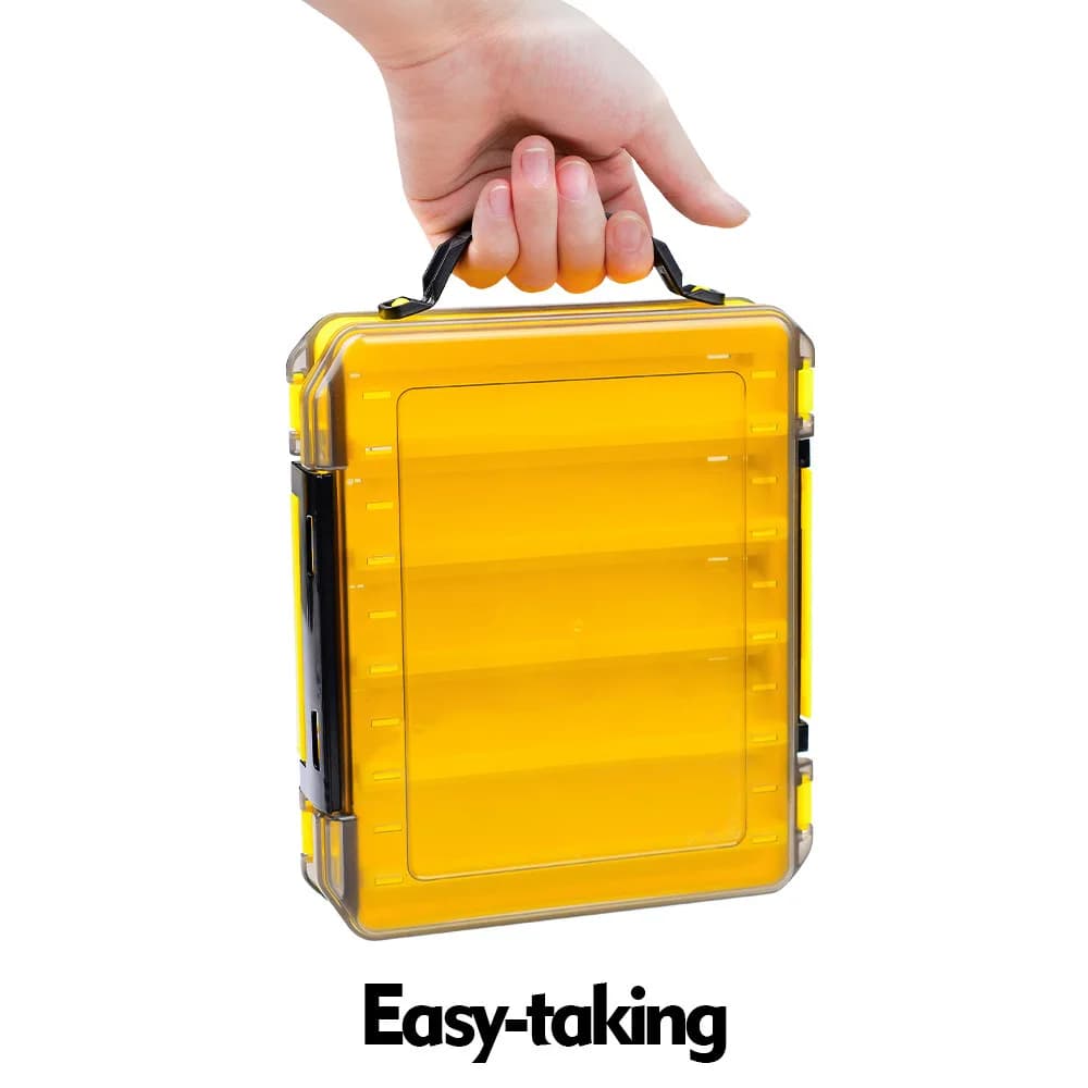 Scatola da Pesca Versatile a 10 Scomparti su Entrambi i Lati - Organizzatore Durevole e Facile da Accessare per Esche e Attrezzi per Tutte le Tue Avventure di Pesca