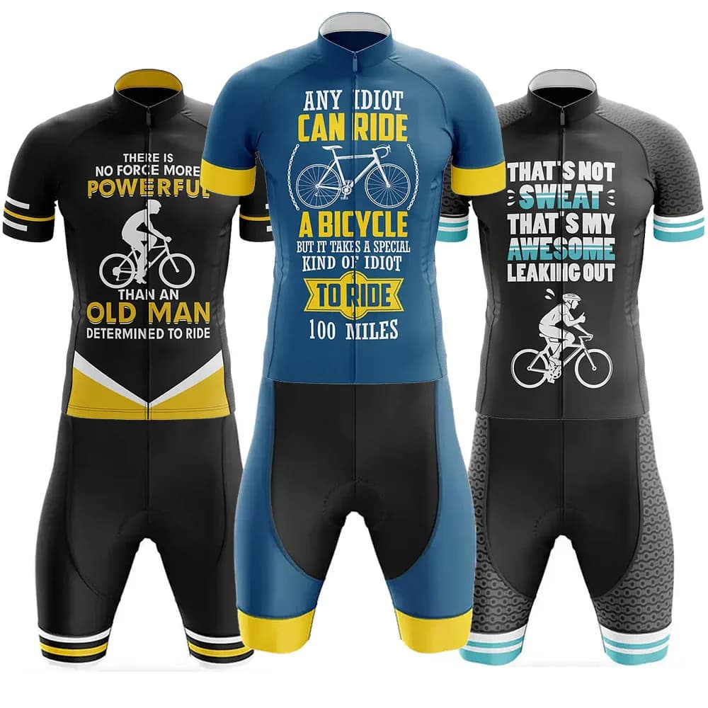 Speciale idiota Abbigliamento da ciclismo Uniforme Maglia da uomo Pantaloncini da bici da uomo Uomo Pantaloni da Mtb Completo Set Bicicletta Sport da montagna Senza maniche